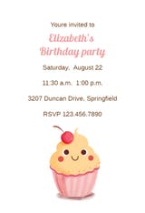 Cupcake Smile - Birthday Invitation